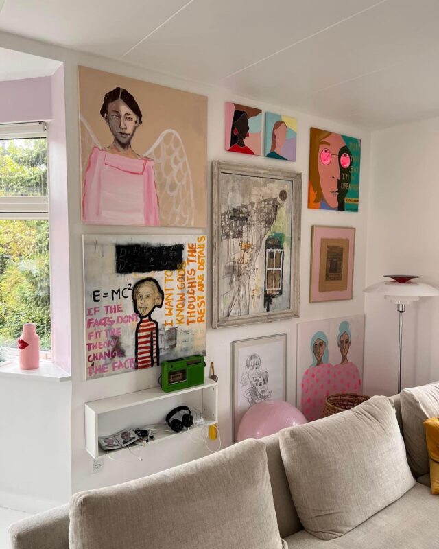 bolig indretning inspiration billedvæg