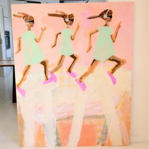 Maleri moderne samtidskunst stort maleri 120x150cm originalt ægte håndmalet