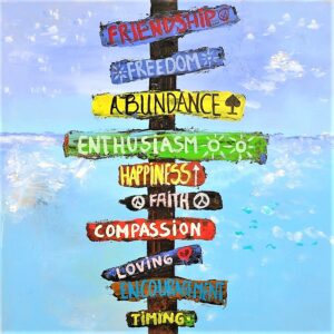 Abstrakt maleri 80x80cm akryl på lærred ægte håndmalet samtidskunst skilt