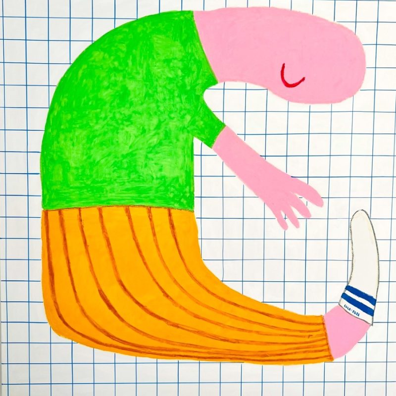 EMBRYO Kunstmaleri udført i akryl og oliepastel på lærred